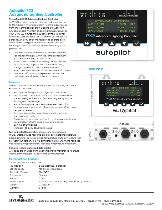 Autopilot PX2 - Cut Sheet